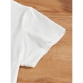 thumbnail image 4 of Young Girl Solid Color Casual Short Sleeve T-Shirt, 4 of 7
