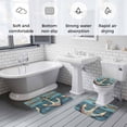 thumbnail image 6 of Marine Nautical Bathroom Rugs Set Vintage Anchor Blue Wooden Board Non Slip Absorbent Soft Bath Mats 3 Piece Set with Bathroom Rug, U-Shaped Floor Mat, Toilet Seat Cover Large Size, 6 of 9