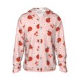 thumbnail image 1 of Vsdgher Ladybug With Flower Print Adult Hoodie Shirts Rash Guard for Men Women,Long Sleeve Sun Protection Fishing Shirts for Athletic Running Swim-Large, 1 of 7