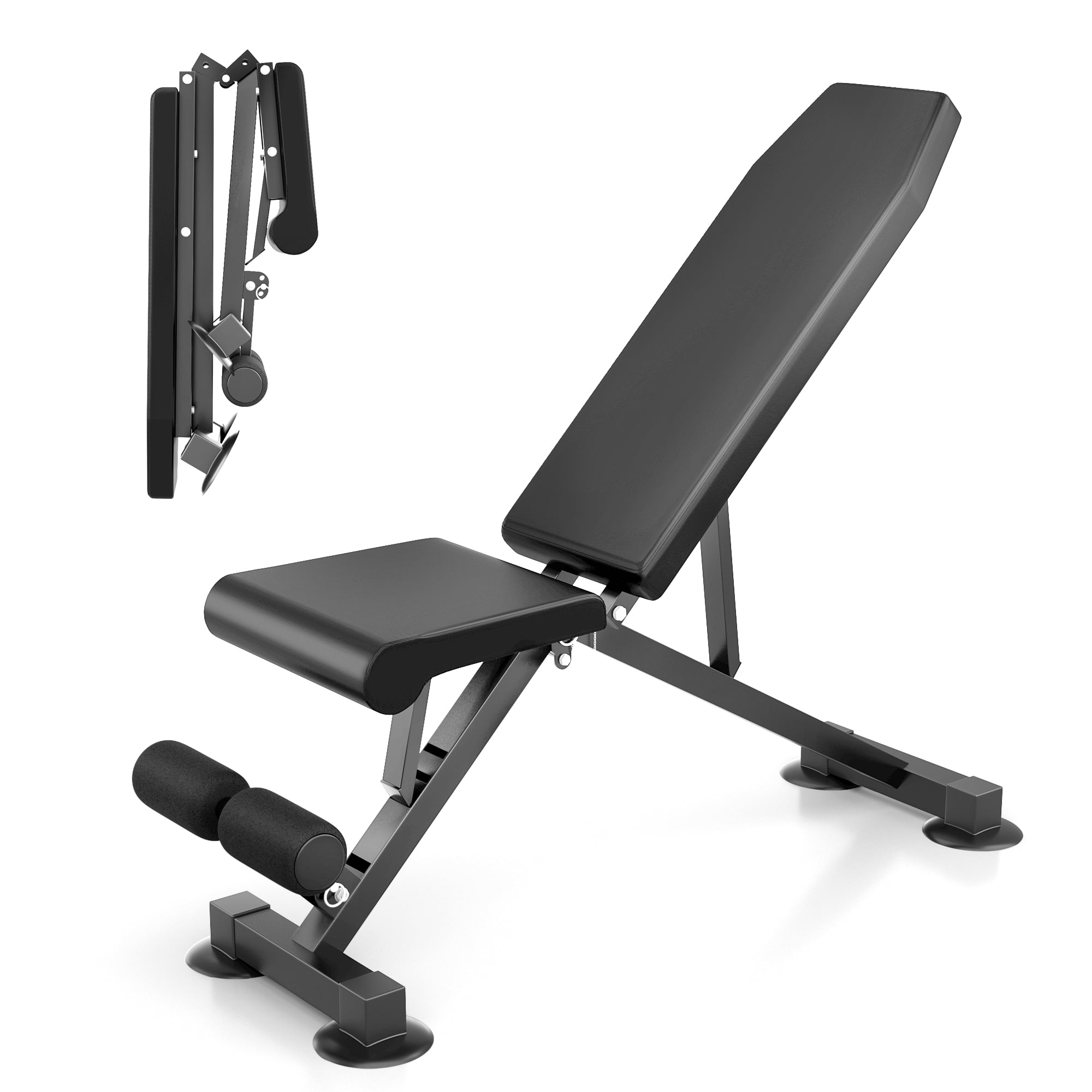ZENOVA Weight Bench Workout Bench for Incline Decline Exercise 500LBS Weight Capacity Fast Folding Home Gym