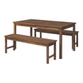 thumbnail image 1 of Walker Edison 3 Pièces Chevron Patio Extérieur Ensemble en Brun Foncé, 1 of 5