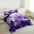 thumbnail image 3 of Homewish Floral Butterflies Girl 2pcs Bedding Comforter Set,Gradient Purple Twin Comforter Sets,Dreamy Princess Breathable Bedding Set,Microfiber Bedroom Decor,Reversible, 3 of 8