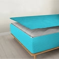 thumbnail image 4 of DNG Creations 6 Piece Zipper Sheet Set - Include (1 Elastic Fitted Sheet , 2 Base Sheet has Zipper, 1 Flat Sheet And 2 Pillowcase) 10 Inch Deep Pocket ( Stripe Turquoise-Blue - Olympic Queen ), 4 of 7