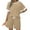 Coffee, variant on Oversized 2 Piece Set for Womens Summer Color Block Short Sleeve Tops Matching Shorts Lounge Sets