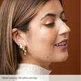 thumbnail image 4 of Auriga Fine Jewelry 14k Yellow Gold Tube 20 mm Hoop Earrings for Women, 4 of 5