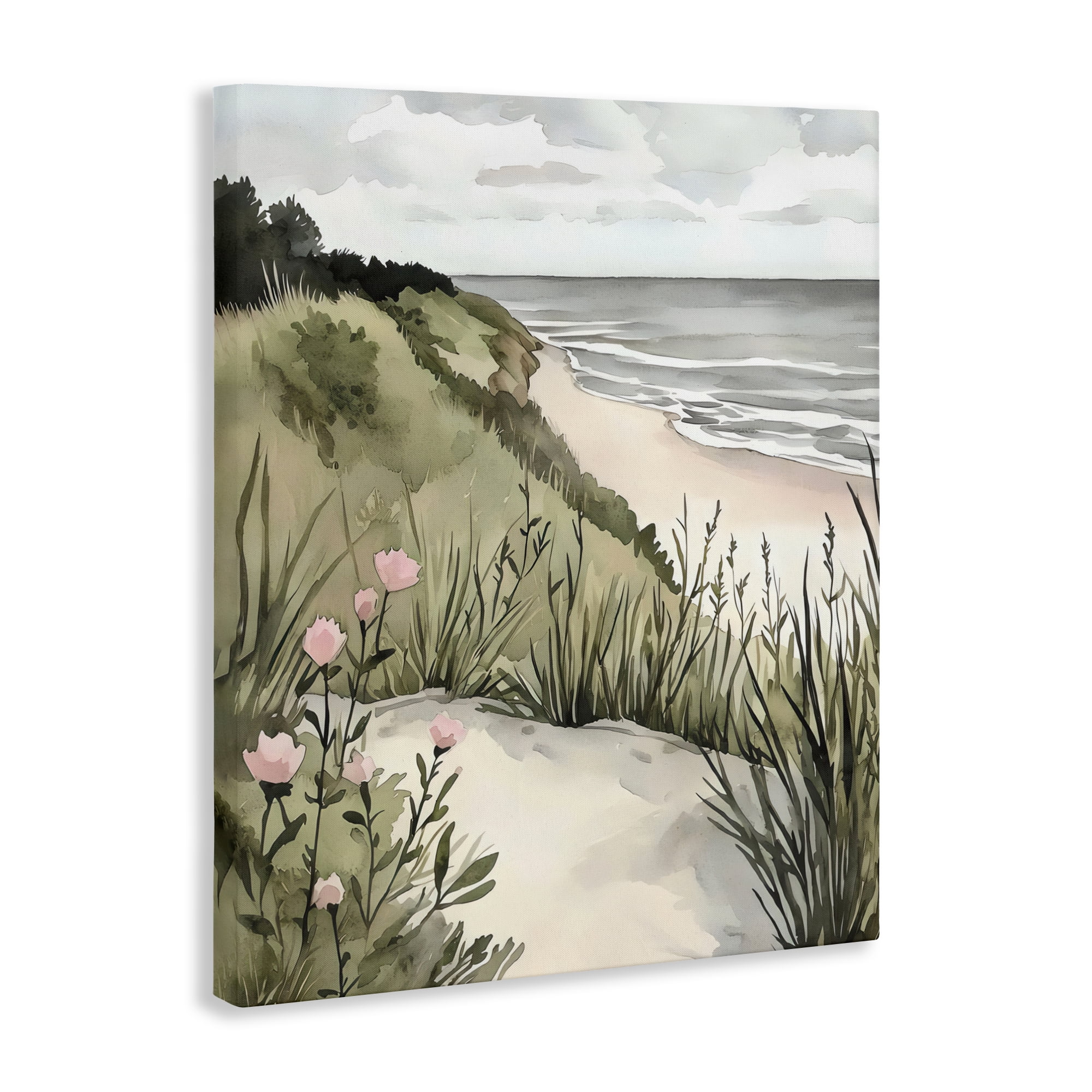 Stupell Industries Coastal Calm on Sandy Dunes Canvas Wall Art, design by Riley B