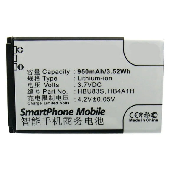 Batteries N Accessories BNA-WB-L3812 Cell Phone Battery - Li-ion, 3.7, 950mAh, Ultra High Capacity Battery - Replacement for ATT HB4A1H, HBU83S Battery