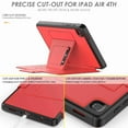 thumbnail image 5 of Dteck Case Fits Samsung Galaxy Tab A7 Lite 8.7 Inch (SM-T225/T220), Multi-Angle Viewing Stand Hybrid Hard Shockproof Drop Protective Shell Cover for Samsung Tab A7 Lite Tablet 2021 (Red), 5 of 8