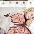 thumbnail image 3 of JEUXUS , Pink Flutter Butterfly Throw Blanket,, 3 of 6