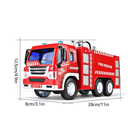A Fire Engine Water Spray Truck Toy With Lights And Music For Children Educational