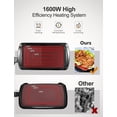 thumbnail image 3 of Electric Griddle, 20 inch 2 in 1 Nonstick Pancake Griddle 1600W, 3 of 6