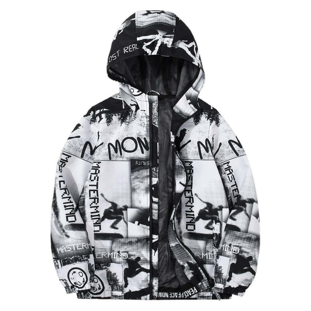 Veste de Pluie pour Filles Coupe-Vent Léger avec Capuche pour Activités Extérieures
