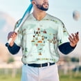 thumbnail image 4 of Fotbe World Travel Map Baseball Jersey Shirt for Men and Women, Casual Short Sleeves Button Down T-Shirt-XX-Large, 4 of 9