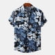thumbnail image 2 of Camisa hawaiana de verano para playa para hombre, camisas con estampado 3D de flores y hojas, cuello de solapa, manga corta, blusa con botones, ropa para hombre, 2 of 5