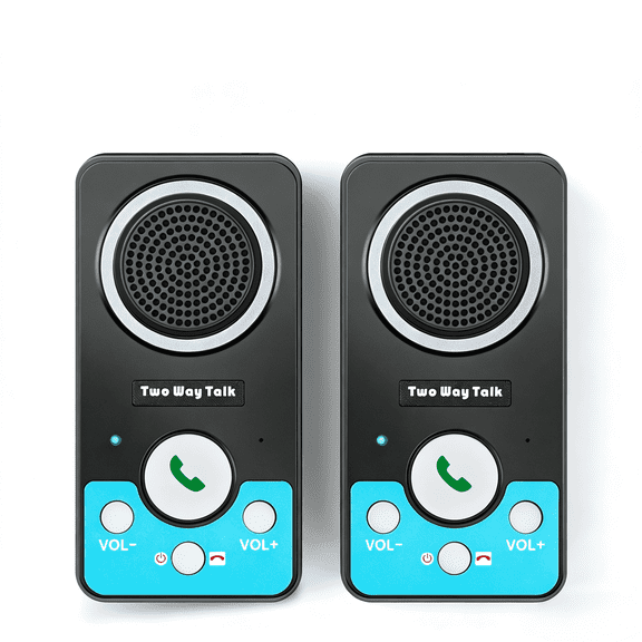 UHAXZ 2-Way Intercom System for Elderly, Full Duplex Hands-Free Talk, Up to 10 Days Standby , 1000mAh Battery, No Wifi Needed, (2-Pack)