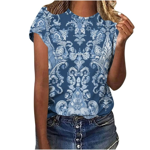 Summer Tops For Women Trendy With Sleeves Womens Short Sleeve Tops Tight Fitted Womens Blouses Casual Cotton Sleeping T Shirts For Women Cotton Soft