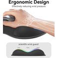 thumbnail image 2 of Tapis de Souris avec Repose-Poignet en Gel, Support Ergonomique Confortable pour Ordinateur Portable, Tapis de Soulagement de la Douleur avec Base en PU Antidérapante pour Bureau et Maison (Tout Noir), 2 of 4