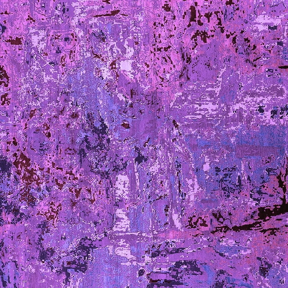 Ahgly Company Indoor Square Oriental Purple Industrial Area Rugs, 6' Square