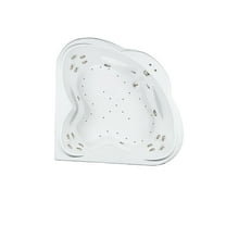 WaterTech Acrylic 62 in. x 62 in. Drop-In Whirlpool and Air Bath Combination Tub - Biscuit