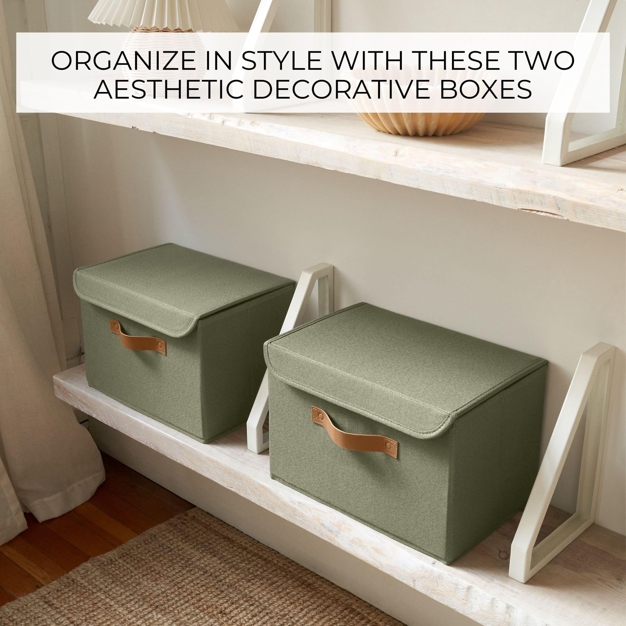 Decorative Linen Storage Boxes with Lids