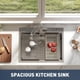 thumbnail image 4 of 28 x 22 x 10-Inch 16-Gauge Stainless Steel cm de Profundidadrop-In Single Bowl Kitchen cm de Anchoorkstation Sink con Pull- cm de Profundidadown Faucet Plateado para Bar, 4 of 6