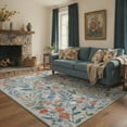 thumbnail image 7 of GENIMO 2'x3' Area Rug, Washable Non Slip Soft Floral Indoor Door Mat for Entryway Kitchen Laundry Room, Dusty Blue, 7 of 7