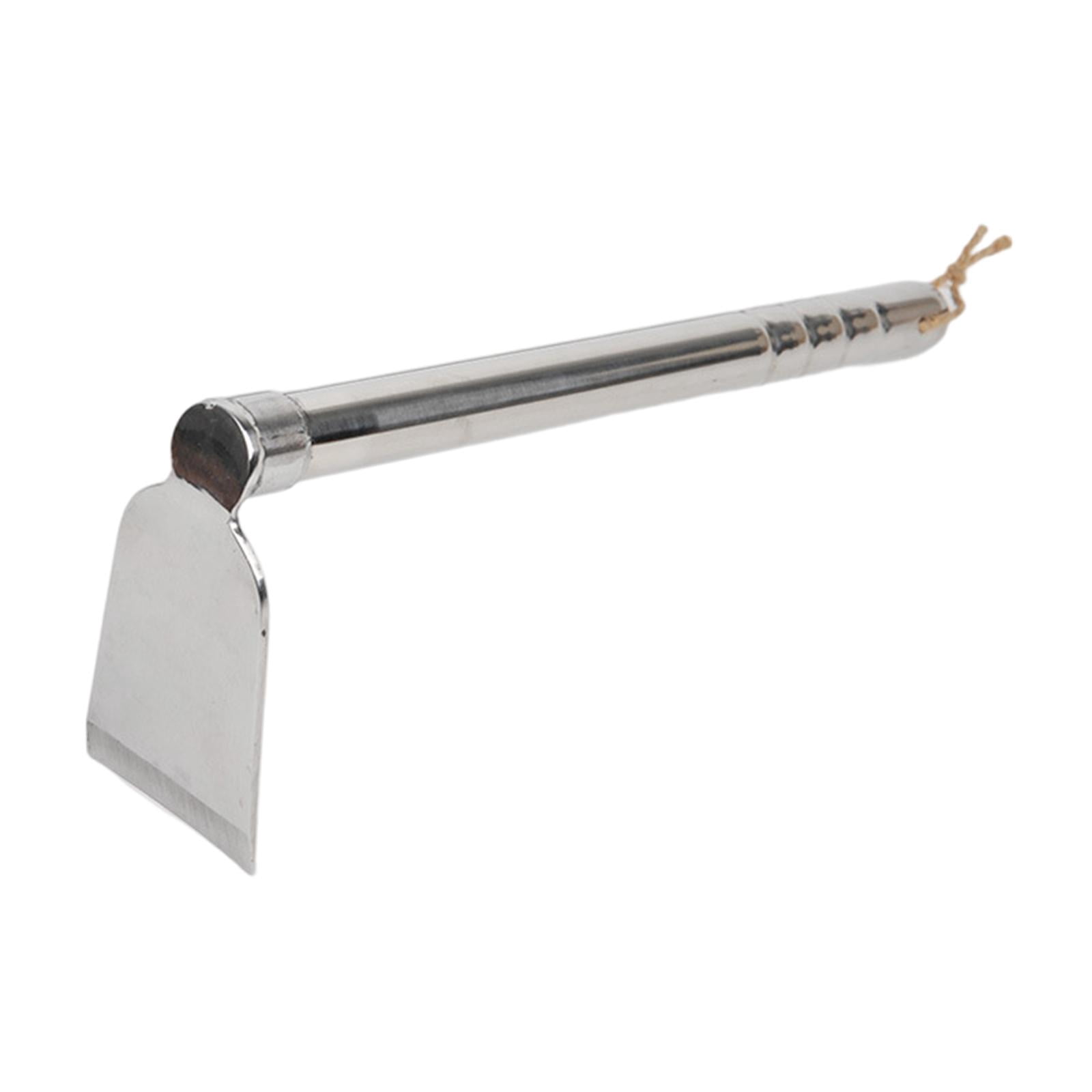 Stainless Steel Gardening Hoe, Planting Vegetable Garden Tools, Ergonomic Handle, Portable Weeding Removal Tool for Backyard, Lawn, Yard Straight
