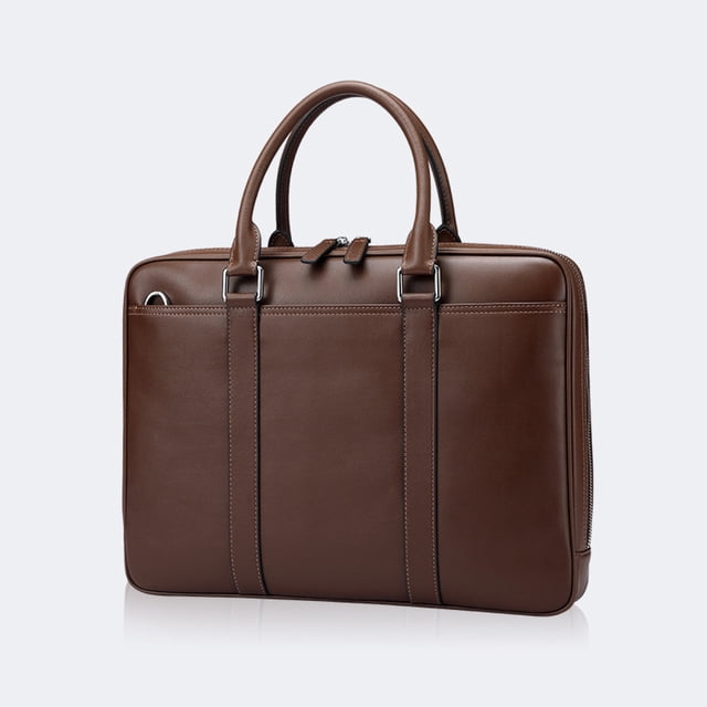 Noble choice, Sac à Main d'Affaires en Cuir Grande Capacité, Marron