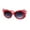 Red, variant on Girls Kid Size Polka Dot Bow Thick Plastic Oval Sunglasses Yellow