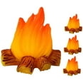 thumbnail image 1 of Puntoco 4 piezas de adornos de fuego en miniatura para fogatas, modelo de fuego falso artesanal, juguete de simulación de hoguera, decoración de casa de muñecas en miniatura, 1 of 4