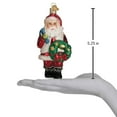 thumbnail image 3 of Old World Christmas Ornaments Glass Blown Ornaments for Christmas Tree, Santa with Wreath, 3 of 3