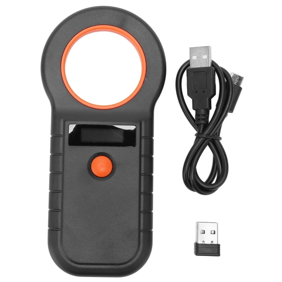 Falleo Clearance Pet Microchip Scanner 134.2Khz 125Khz EMID FDX B Wired USB Wireless 2.4G Bluetooth Handheld Animal Chip Reader Black