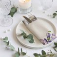 thumbnail image 3 of Cloth Napkins Set of 4 - 20x20 Inches, Purple Flowers Washable Reusable Table Napkins, Spring Leaves Floral Plants Beige Soft & Absortbent Dining Napkin for Party Wedding Hotel Restaurant, 3 of 8