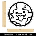 thumbnail image 2 of Earth Holding Heart Self-Inking Rubber Stamp Ink Stamper - Sky Blue Ink - Medium 1 Inch, 2 of 7