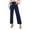 4# Navy, variant on Cyglowse Womens Casual Winter Straight Leg Elastic Waist Corduroy Pants with Pockets Dark Gray S