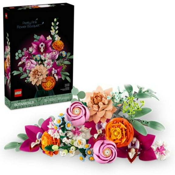 LEGO Botanicals Pretty Pink Flower Bouquet 10342 Ensemble de construction (749 pièces)