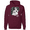 Maroon, variant on Border Collie Dog Lover Pet Owner Animal Lover Graphic Hoodie Sweatshirt