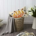 thumbnail image 6 of Retro Stay Groovy Slogan Decorative Pillow Covers Hippie Flowers in Circle Print Rustic Linen Throw Pillow Covers 12x20 Inch for Sofa Couch Decoration, 6 of 6