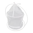 thumbnail image 4 of Butterfly  Cage, White Cylindrical Large Opening Foldable Polyester Mesh Bottom Zipper Mesh Plant Cage  for Garden for Yard, 4 of 7