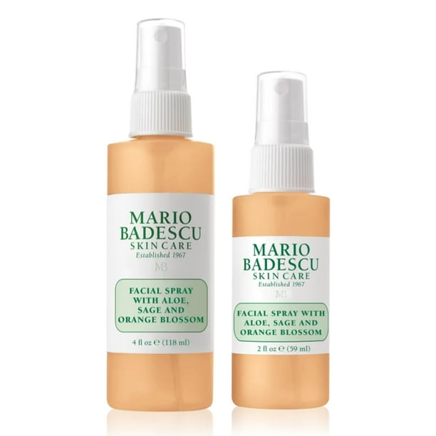 Aerosol facial Mario Badescu, aloe, salvia, naranja, 120 ml, 2 unidades