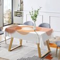 thumbnail image 3 of Duangreer Boho Abstact Rectangle Tablecloth, Orange Irregular Graphic Print, Washable Table Cover with Waterproof Wrinkle Resistant for Restaurant Picnic Indoor Outdoor, 60 x 84 Inch, 3 of 6
