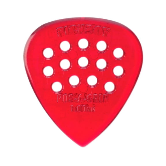 Pickboy Pos-a-Grip, Red, Polycarbonate, 1.00mm, 10 picks