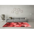 thumbnail image 3 of Ahgly Company Machine Washable Indoor Round Abstract Red Modern Area Rugs, 8' Round, 3 of 4