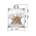 thumbnail image 2 of Tarro de almacenamiento de acrílico transparente Vacío con tapa transparente, organizador de maquillaje, hisopos de algodón, caja dispensadora para baño para aperitivos,, 2 of 5