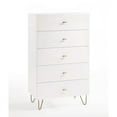 thumbnail image 6 of HomeRoots 30" White Manufactured Wood Five Drawer Chest, 6 of 7