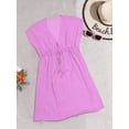 thumbnail image 6 of HAPPY BAY Women's Beachwear Summer Swim Beach Cover ups for Swimwear Bikini Sheer Chiffon Cover up Dress Bathing Suit Swimsuit Coverups for Women XL-XXL Solid Plain, Light Purple, 6 of 6