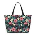 thumbnail image 2 of Xecao Green Tropical Leaves for versatile beach bag for women includes zipper pockets and waterproof material, ideal for vacations and adventures., 2 of 7
