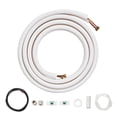 thumbnail image 1 of VEVOR 16FT Mini Split Line Set, 1/4" & 3/8" O.D Copper Pipes Tubing and Triple-Layer Insulation, 1 of 9