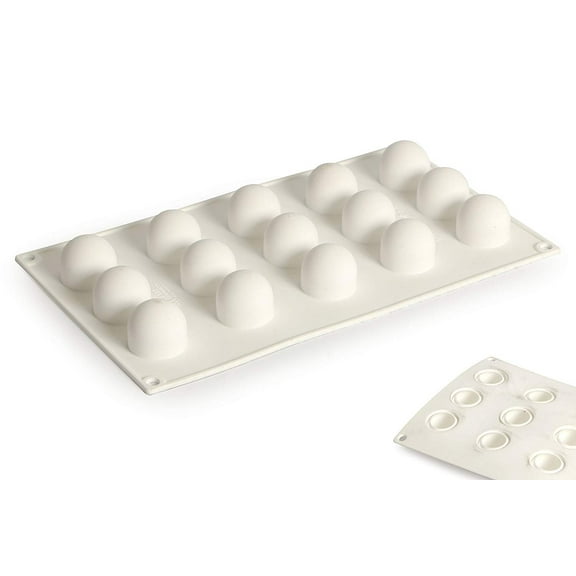 Silikomart Professional Silicone Baking Mold, Mini Truffle 15 Cavities 1 Each