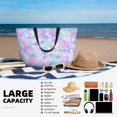 thumbnail image 5 of Disketp Rainbow Scales Large Capacity Beach Bag, Waterproof Sandproof Beach Swim Pool Bag Tote Bag for Women, 5 of 7